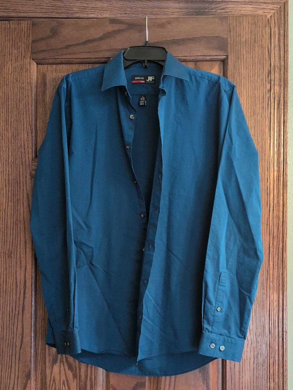 jf j.ferrar Men's Teal Button-Up Shirt Jacket